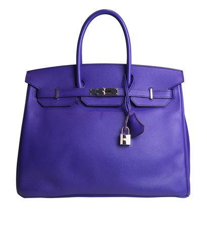 Birkin 35 Epsom in Crocus, front view